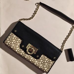 Leather detailed dkny